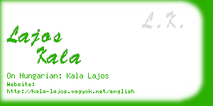 lajos kala business card